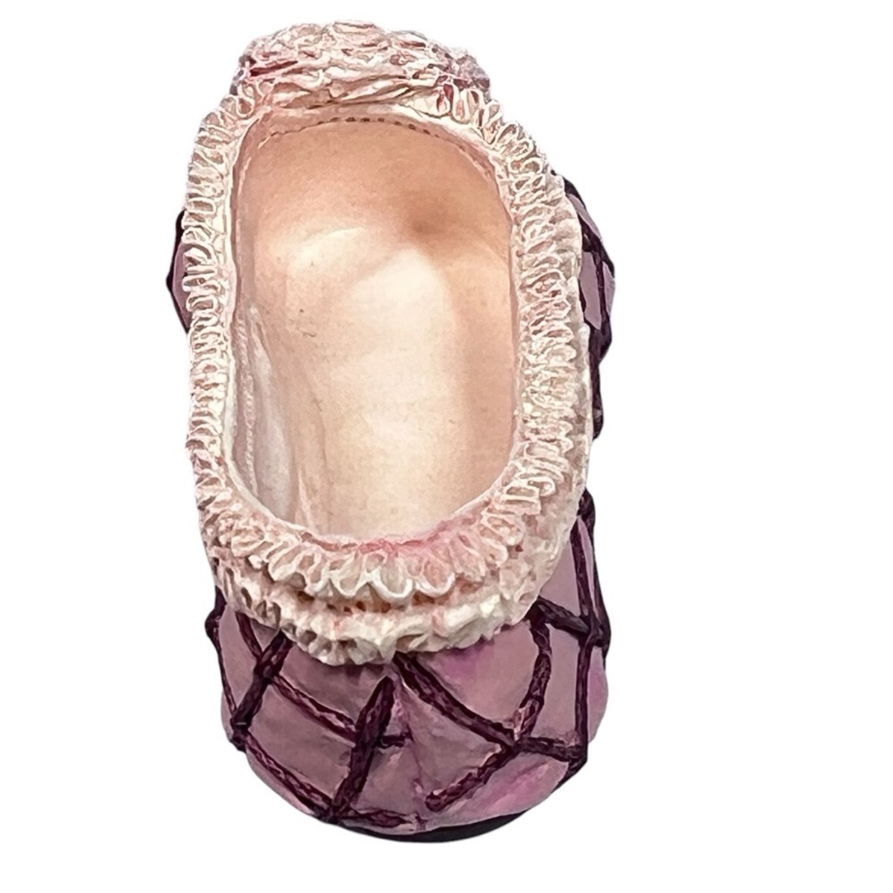 JUST THE RIGHT SHOE Raine 1999 Truffles Pink Red Slipper Flat Miniature Shoe - Picture 6 of 16